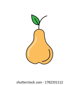 Pear.flat vector graphic in white background