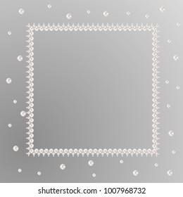 Pearl. Abstract vector background. Decoration. Border.