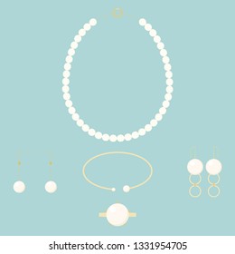 Pearl accessory illustration set.