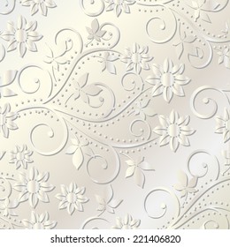 pearl background with floral design