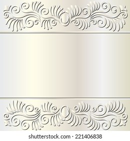 pearl background with floral ornaments