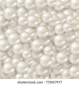 Pearl background. Vector different sizes pearl texture.