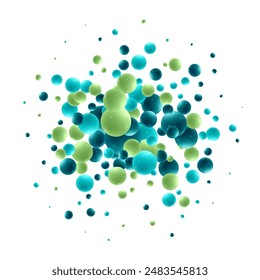 A pearl ball foat in the air Minimal style Cosmetic background product stand presentation 3d rendering.