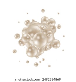 A pearl ball foat in the air Minimal style Cosmetic background product stand presentation 3d rendering