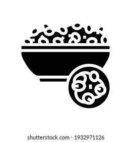 pearl barley groat glyph icon vector. pearl barley groat sign. isolated contour symbol black illustration