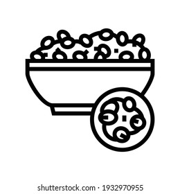 pearl barley groat line icon vector. pearl barley groat sign. isolated contour symbol black illustration