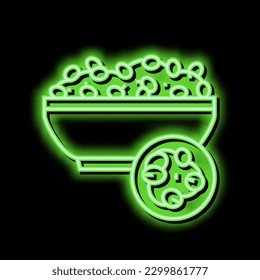 pearl barley groat neon light sign vector. pearl barley groat illustration