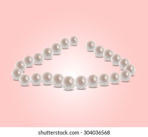 Pearl bead jewelery vector illustration