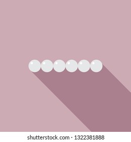 Pearl bracelet in flat style. Flat style Vector illustration