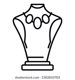 Pearl bust icon outline vector. Fashion luxury. Model shop