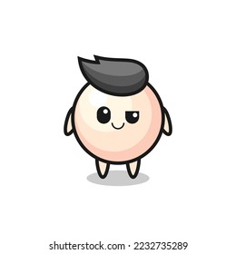 pearl cartoon with an arrogant expression , cute style design for t shirt, sticker, logo element