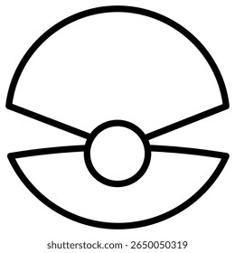 pérola ícone plano delineamento fino logotipo de arte