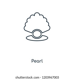 Pearl concept line icon. Linear Pearl concept outline symbol design. This simple element illustration can be used for web and mobile UI/UX.