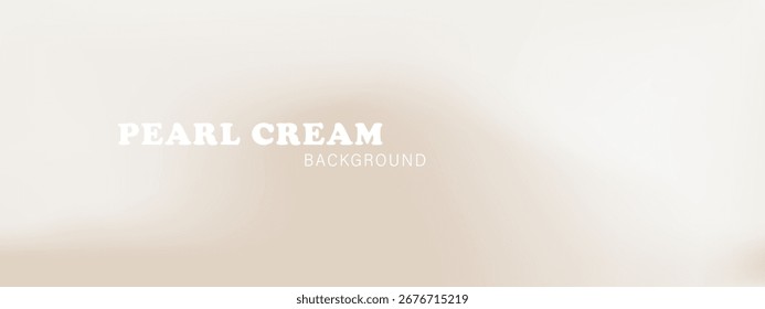 Fondo abstracto de gradiente de perlas y crema con textura neutra suave. Elegante cálido pastel para diseños de seda marfil o fondo de boda minimalista en beige. Ilustración vectorial.