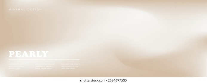 Gradiente de crema de perlas. Ilustración abstracta elegante. Textura minimalista de olas de arena en tonos neutros y beige. Anuncio de Vector.