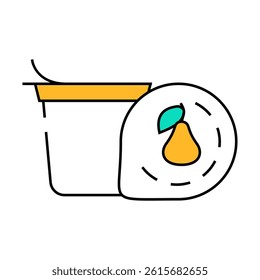 pearl cups line icon vector. pearl cups sign. isolated symbol illustration