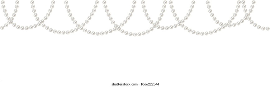 Pearl. Decoration. Beads. Abstract vector background. Jewelry.