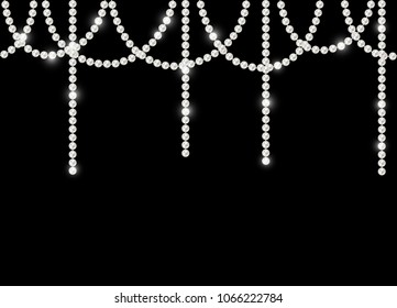 Pearl. Decoration. Beads. Abstract vector background. Jewelry.