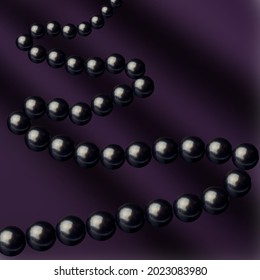 Pearl decoration on a dark background. Luxury. Jewelry Advertising
