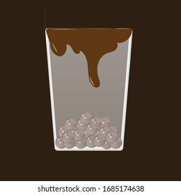 croûte de perles illustration vectorielle dessin