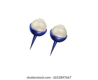 pearl earring icon 3d illustration render