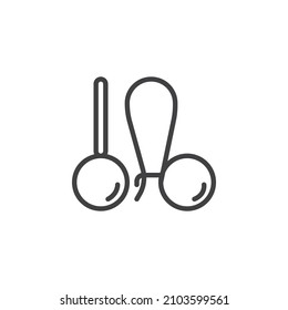 Icono de la línea de ganancia de Perla. signo de estilo lineal para concepto móvil y diseño web. Icono del vector de contorno de derivación. Símbolo, ilustración del logotipo. Gráficos vectoriales