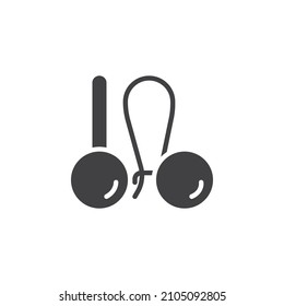 Pearl earring vector icon. filled flat sign for mobile concept and web design. Earring glyph icon. Symbol, logo illustration. Vector graphics