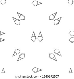 Pearl earrings pattern seamless vector repeat geometric for any web design