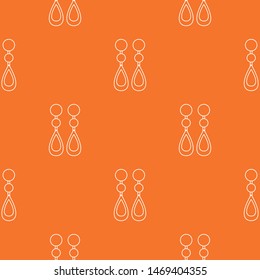 Pearl earrings pattern vector orange for any web design best