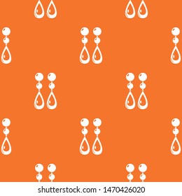 Pearl earrings pattern vector orange for any web design best