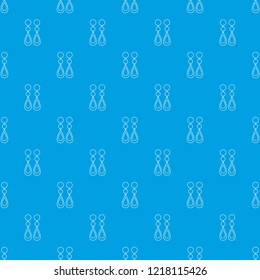 Pearl earrings pattern vector seamless blue repeat for any use