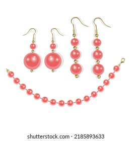 Pearl earrings Spherical beautiful 3D orbs