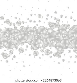 Pearl. Falling Gems Abstract Background. Shiny Design. Vector illustration. Collection. Luxury Beautiful Shining Jewellery Background with Pearls.