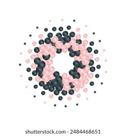 Pearl. Falling Gems Abstract Background. Shiny Design. Vector illustration. Collection. Luxury Beautiful Shining Jewellery Background with Pearls. Photo frame. 