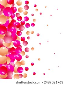 Pearl. Falling Gems Abstract Background. Shiny Design. Vector illustration. Collection. Luxury Beautiful Shining Jewellery Background with Pearls.