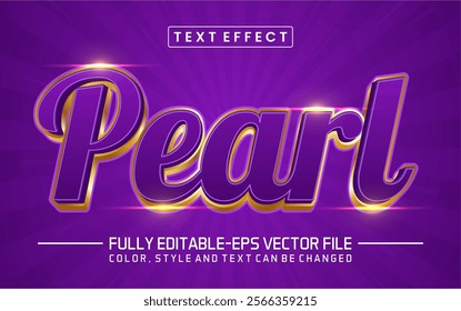 Pearl font text effect editable