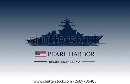 Pearl Harbor attack memorial background - Pearl Harbor Remembrance Day white background. Vector Illustration