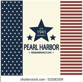 Pearl Harbor card or background. vector illustration.