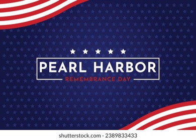 Pearl Harbor Memorial Day Vector Background Design Template