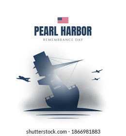 Pearl Harbor Remembrance Day Background. Vector Illustration.