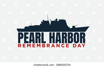 Diseño de fondo del Día de Recuerdo de Pearl Harbor. Ilustración vectorial.