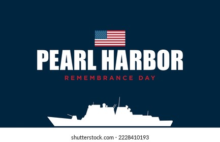 Diseño de fondo del Día de Recuerdo de Pearl Harbor. Ilustración vectorial.