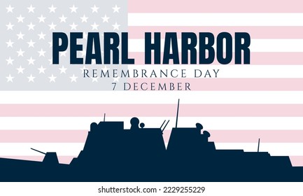 Pearl Harbor Remembrance Day Background Design. Vector Illustration.