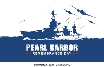 Pearl Harbor Remembrance Day Background. Vector Illustration.