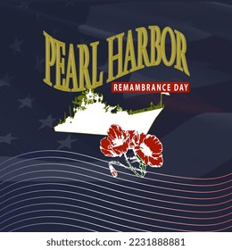pearl harbor remembrance day background, template, benner