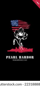 pearl harbor remembrance day background, template, benner