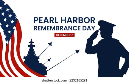 Pearl Harbor Remembrance Day Background. Suitable to use on Pearl Harbor Remembrance Dayevent. Also suitable for uploading social media at Pearl Harbor Remembrance Day