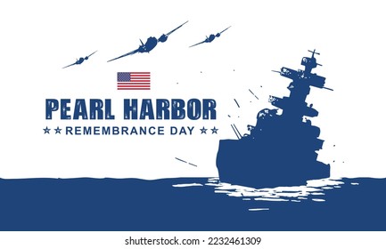 Pearl Harbor Remembrance Day Background. Vector Illustration.