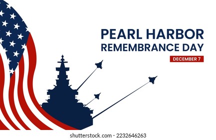 Pearl Harbor Remembrance Day Background. Suitable to use on Pearl Harbor Remembrance Dayevent. Also suitable for uploading social media at Pearl Harbor Remembrance Day