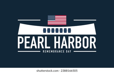Pearl Harbor Remembrance Day Background. Vector Illustration.